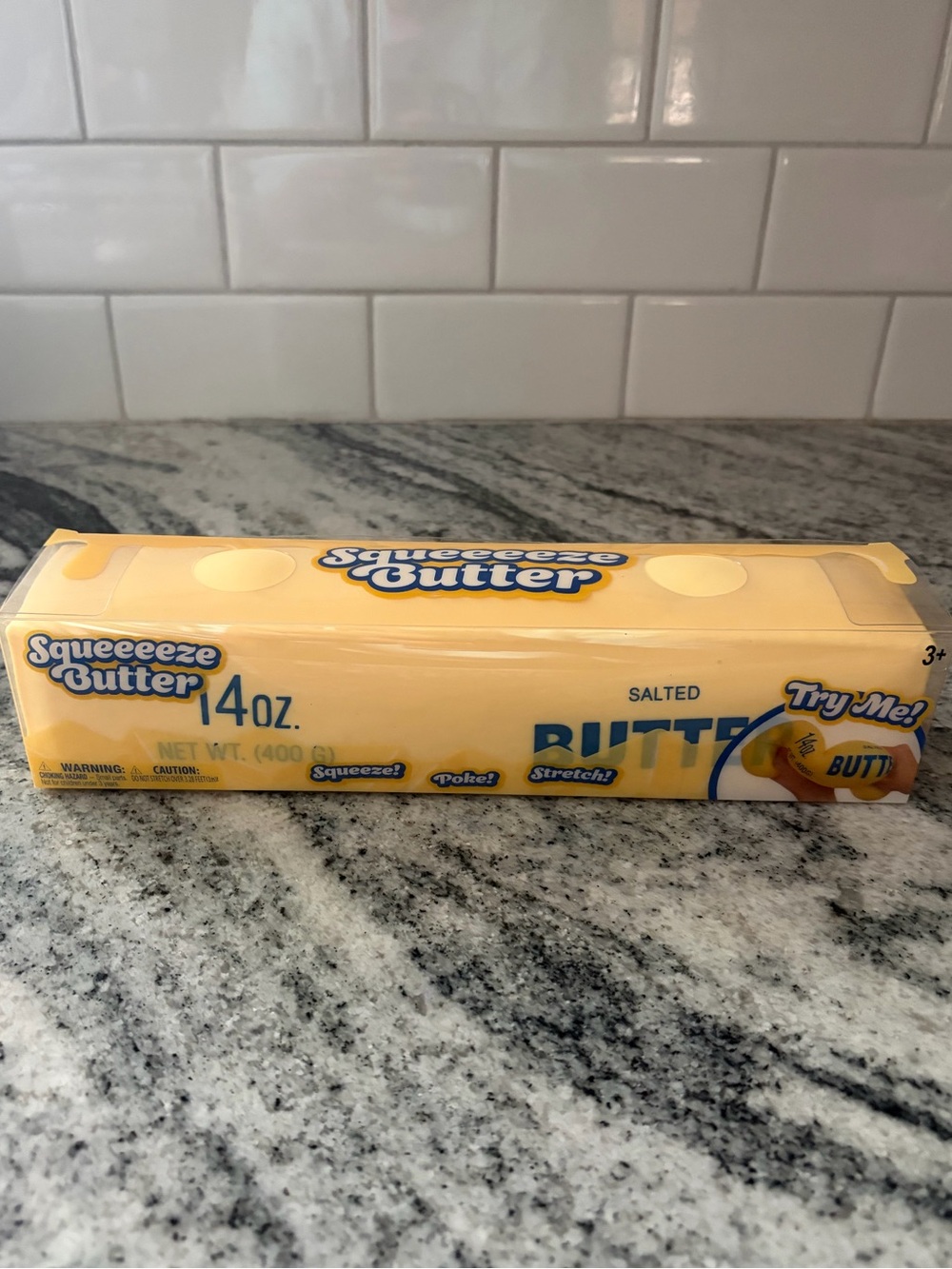 Squeeeze Salted Butter 14 oz. 🔥 Squishy Yellow sensory toy NEW Sealed RARE